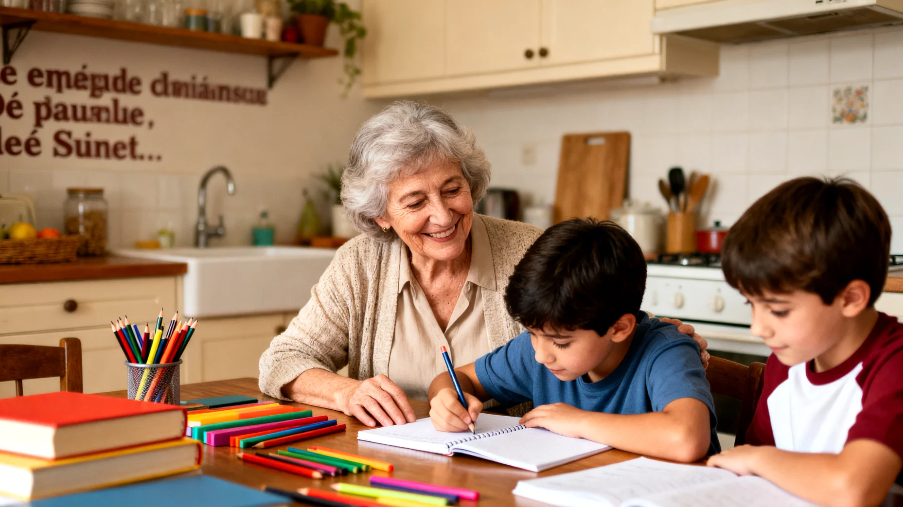 Comment une grand-mère peut-elle soutenir efficacement ses petits-enfants qui rencontrent des problèmes scolaires et un manque de motivation, sans empiéter sur le rôle parental tout en créant un environnement stimulant et bienveillant ?"